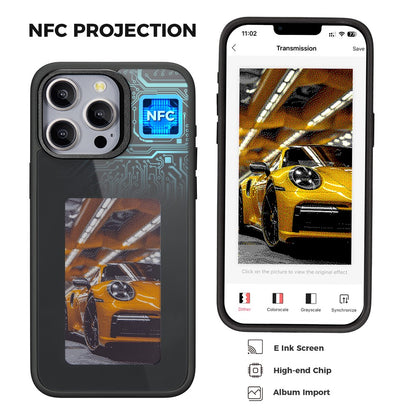 Coque pour Apple iPhone 13 Pro Max, OEM, Écran E-Ink Personnalisé, Noir