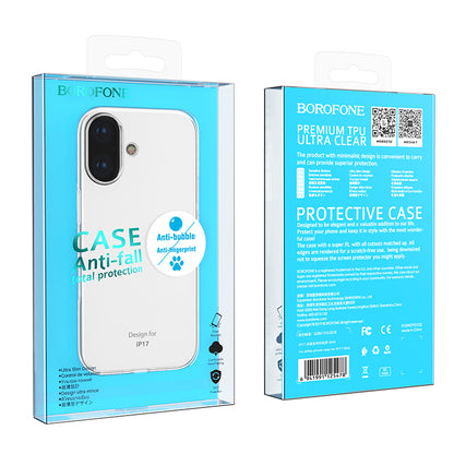 Coque pour Apple iPhone 17, Borofone, BI4 Ice, Transparente