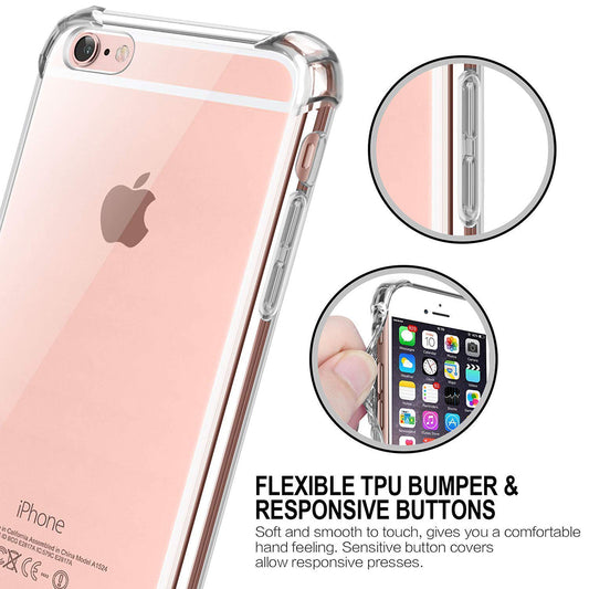 Coque pour Apple iPhone SE (2016) / 5 / 5s, Techsuit, Anti-choc Transparent, Transparente