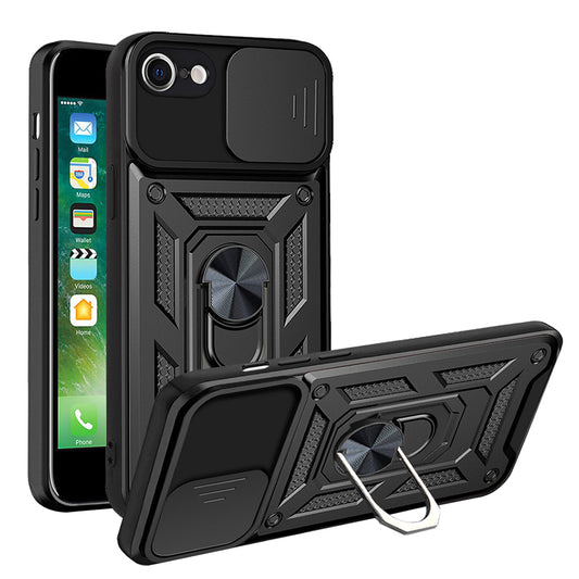 Coque pour Apple iPhone SE (2022) / SE (2020) / 8 / 7, Techsuit, CamShield, Noire