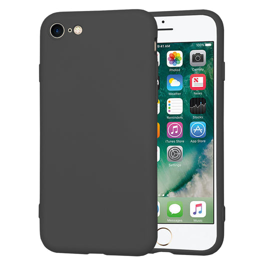Coque pour Apple iPhone SE (2022) / SE (2020) / 8 / 7, Techsuit, SoftFlex, Noire
