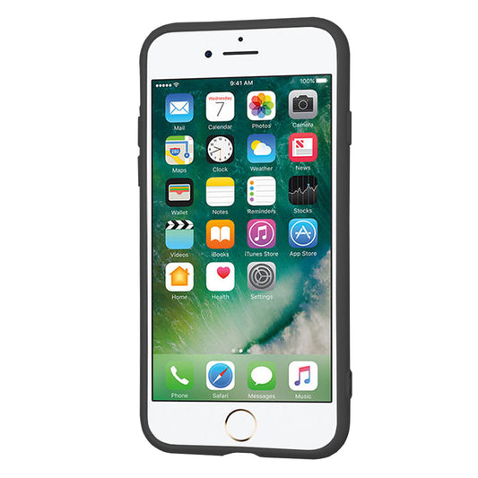 Coque pour Apple iPhone SE (2022) / SE (2020) / 8 / 7, Techsuit, SoftFlex, Noire