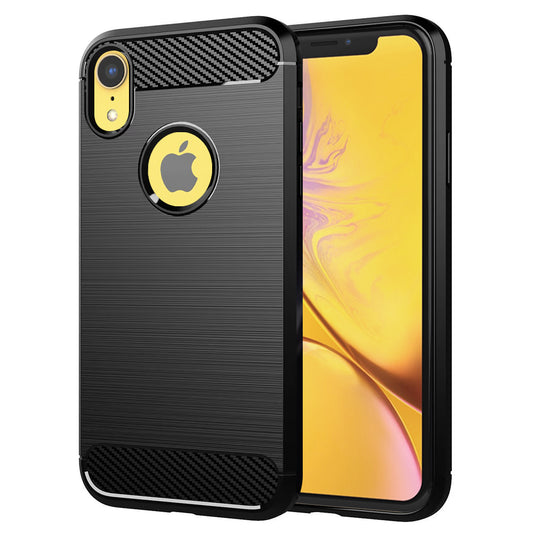 Coque pour Apple iPhone XR, Techsuit, Carbone, Noire