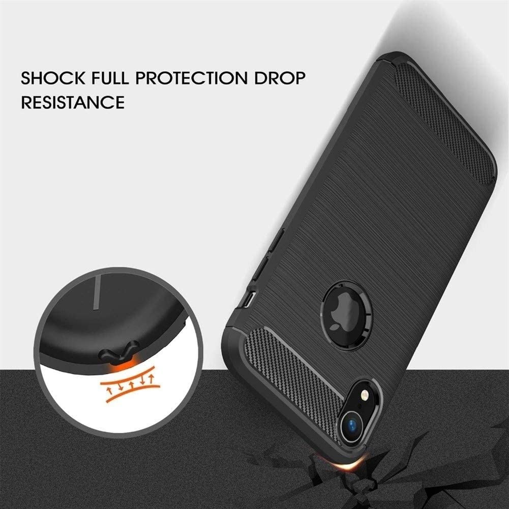 Coque pour Apple iPhone XR, Techsuit, Carbone, Noire