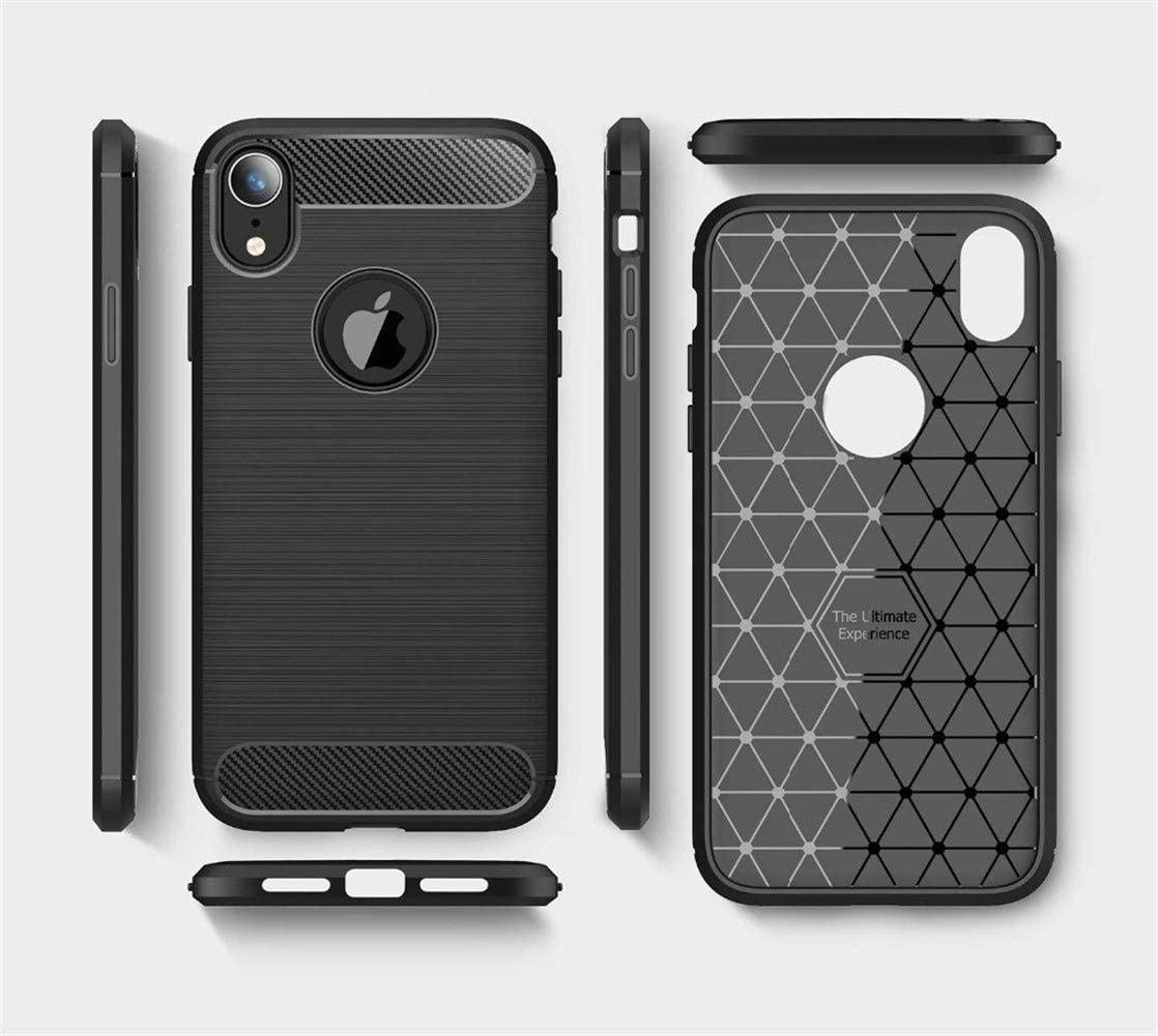 Coque pour Apple iPhone XR, Techsuit, Carbone, Noire