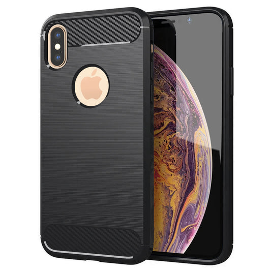 Coque pour Apple iPhone XS Max, Techsuit, Carbone, Noire