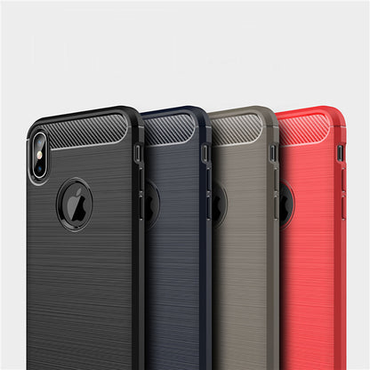 Coque pour Apple iPhone XS Max, Techsuit, Carbone, Noire
