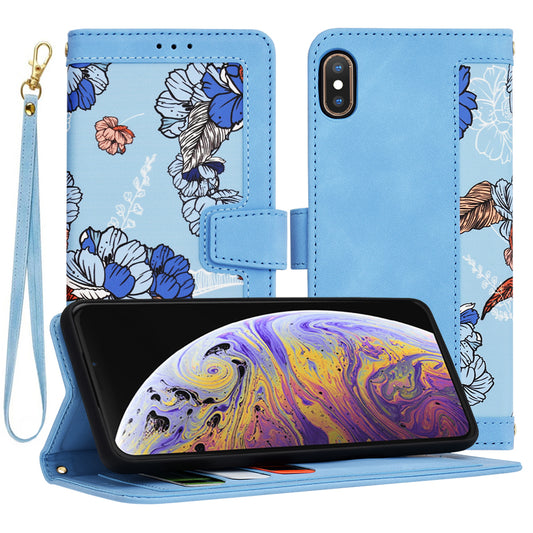 Coque pour Apple iPhone XS Max, Techsuit, FlipCraft, Bleu