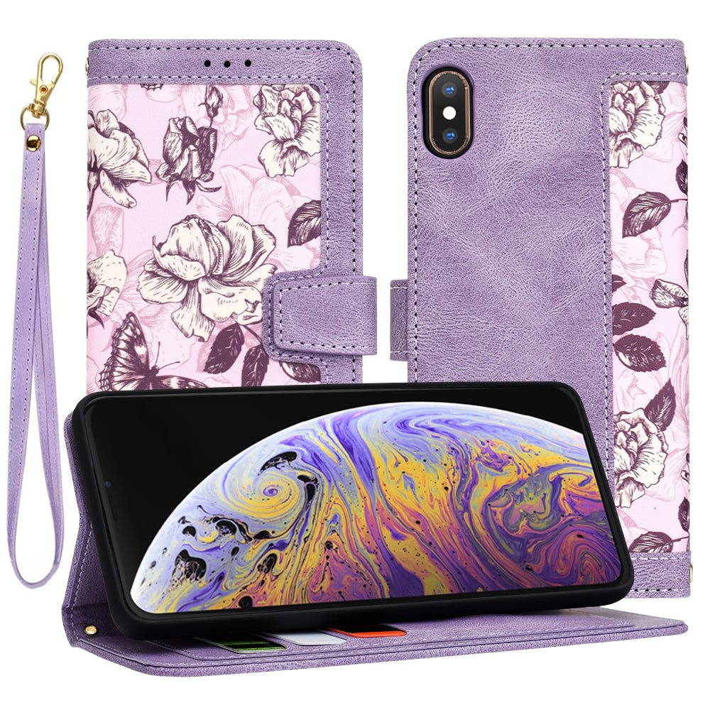 Coque pour Apple iPhone XS Max, Techsuit, FlipCraft, Violet