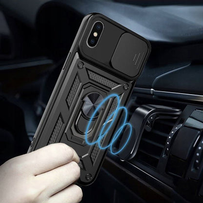 Coque pour Apple iPhone XS / X, Techsuit, CamShield, Noire