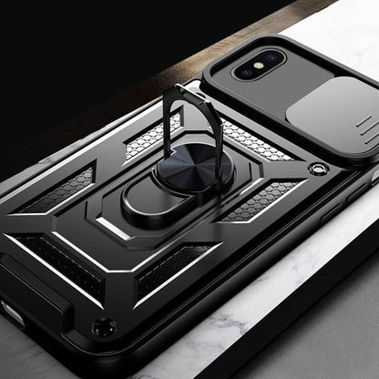 Coque pour Apple iPhone XS / X, Techsuit, CamShield, Noire