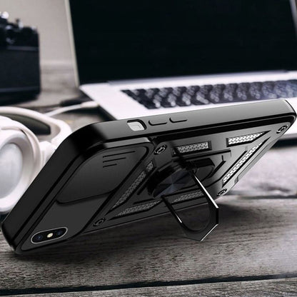 Coque pour Apple iPhone XS / X, Techsuit, CamShield, Noire