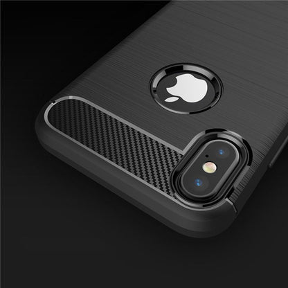 Case for Apple iPhone XS / X, Techsuit, Carbon, Black