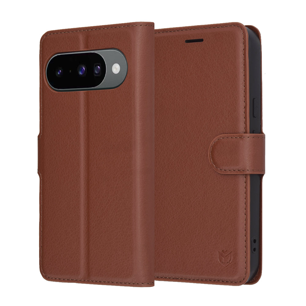 Coque pour Google Pixel 10 Pro / 10, Techsuit, Leather Folio, Marron