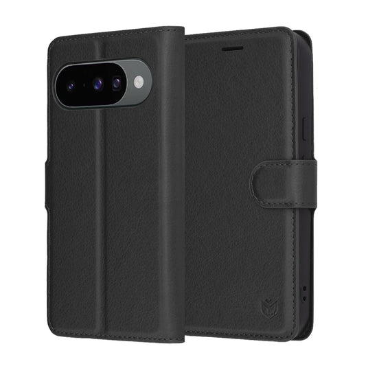 Coque pour Google Pixel 10 Pro / 10, Techsuit, Leather Folio, Noire