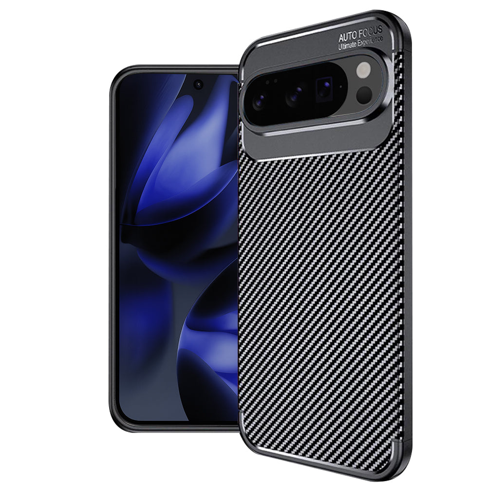 Coque pour Google Pixel 10 Pro XL, Techsuit, Fibre de carbone, Noire