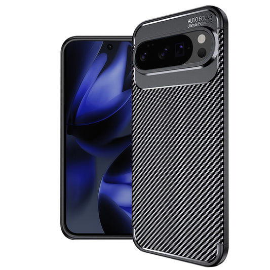 Coque pour Google Pixel 10 Pro XL, Techsuit, Fibre de carbone, Noire