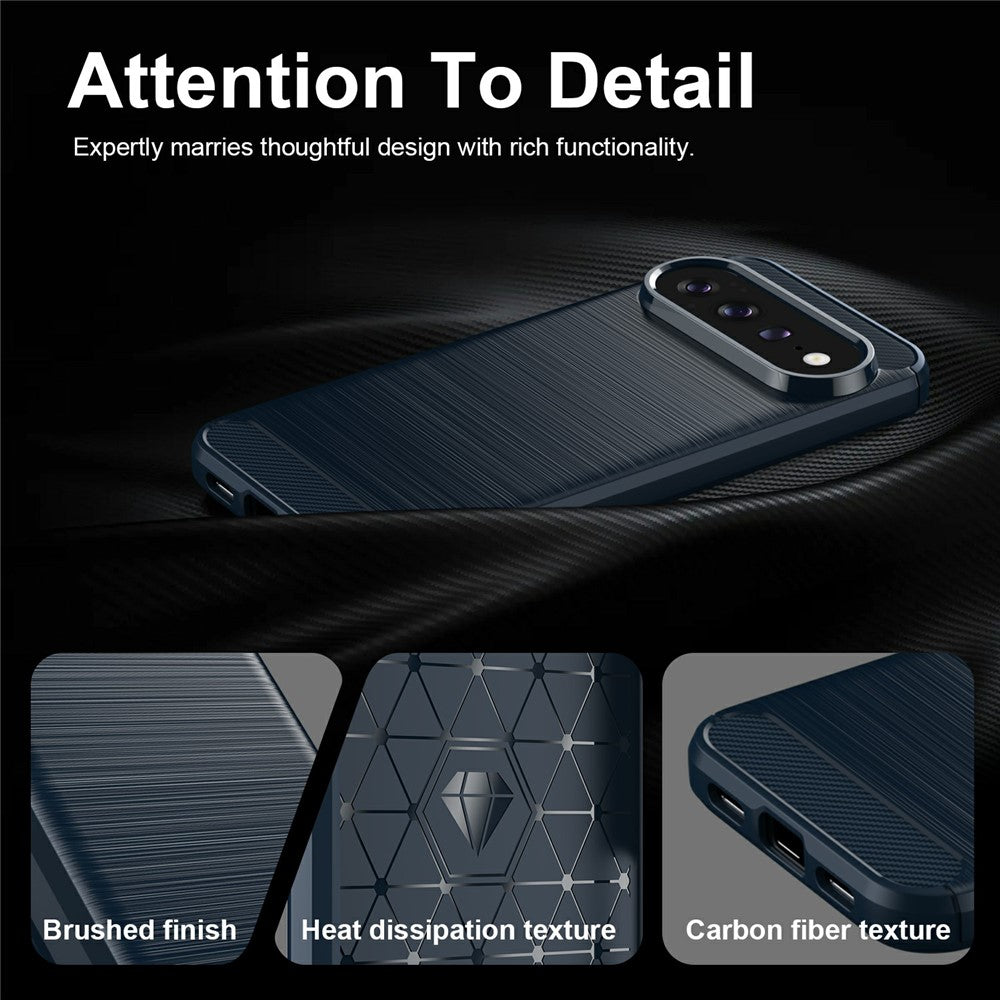 Coque pour Google Pixel 11 Pro / 11, Techsuit, Carbone, Bleue