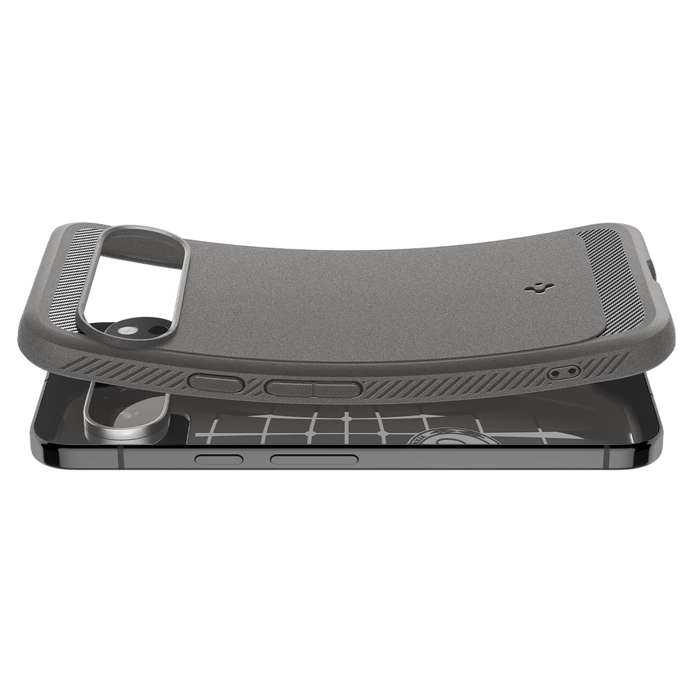 Étui pour Google Pixel 9 Pro XL, Spigen, Rugged Armor, Gris ACS07784