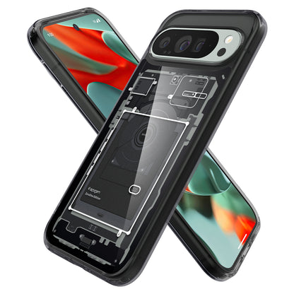 Coque pour Google Pixel 9 Pro XL, Spigen, Ultra Hybrid Zero One, Noire ACS07722