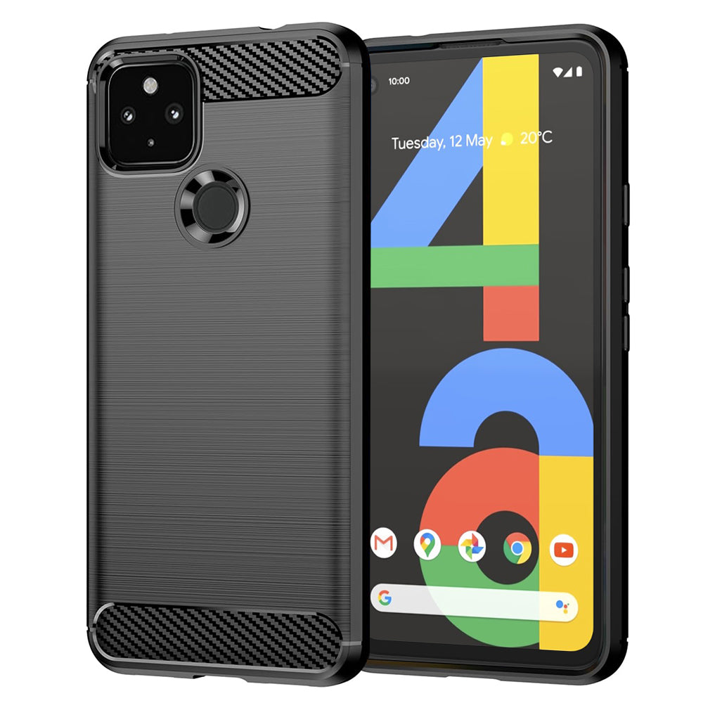 Coque pour Google Pixel 4a 5G, Techsuit, Carbone, Noire