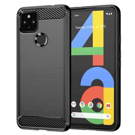 Coque pour Google Pixel 4a 5G, Techsuit, Carbone, Noire