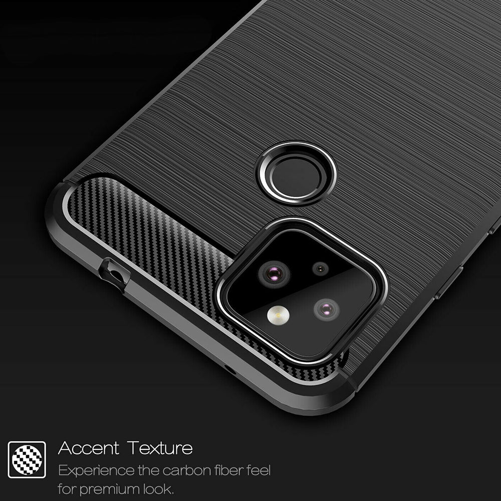 Coque pour Google Pixel 4a 5G, Techsuit, Carbone, Noire