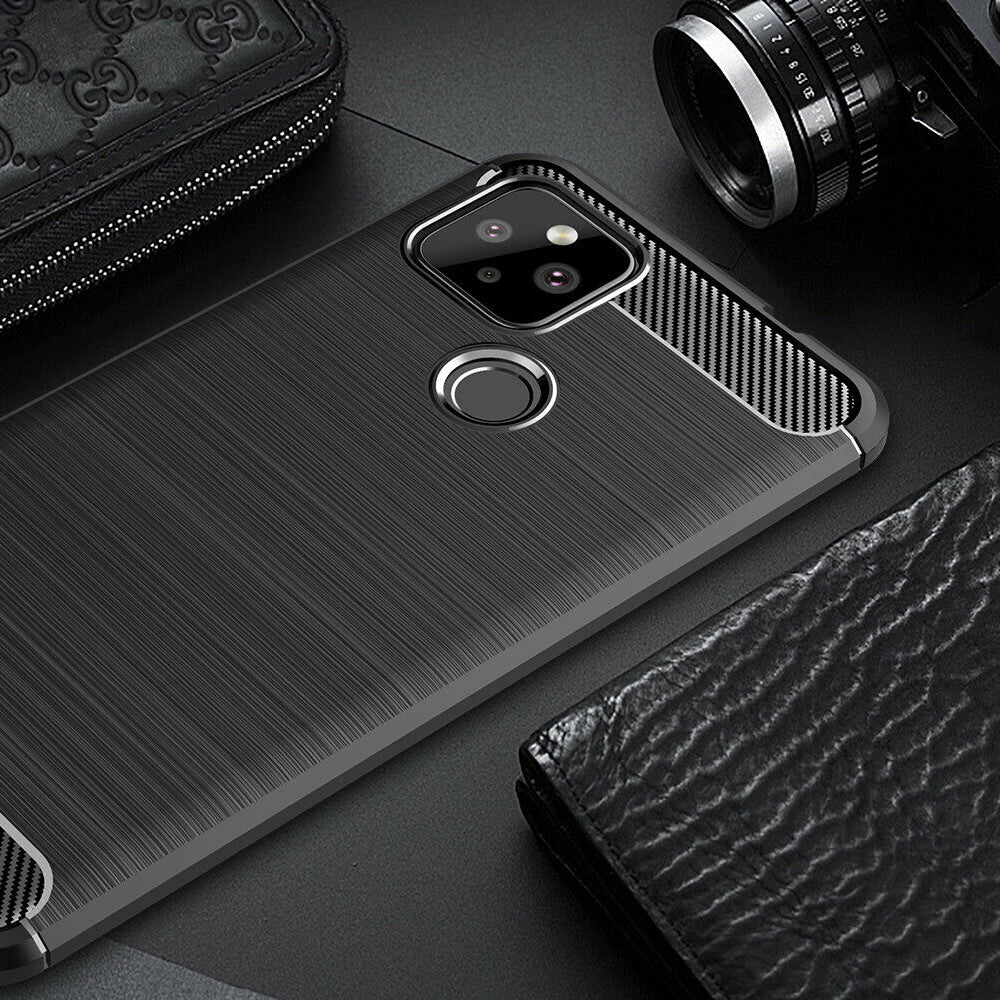 Coque pour Google Pixel 4a 5G, Techsuit, Carbone, Noire