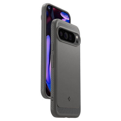 Étui pour Google Pixel 9 Pro XL, Spigen, Rugged Armor, Gris ACS07784