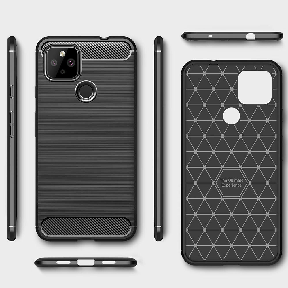 Coque pour Google Pixel 5, Techsuit, Carbone, Noire