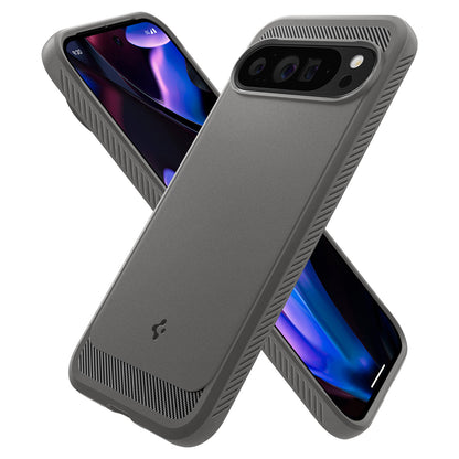 Étui pour Google Pixel 9 Pro XL, Spigen, Rugged Armor, Gris ACS07784