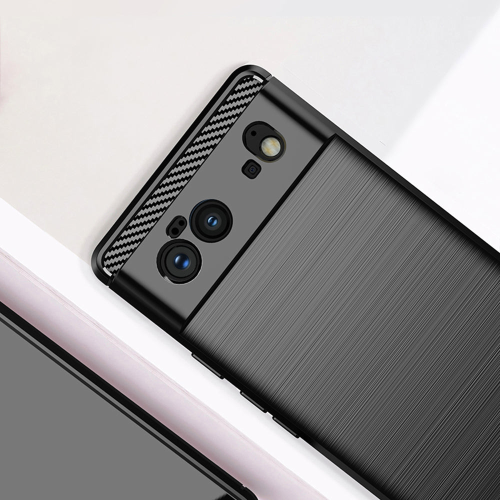 Coque pour Google Pixel 6, Techsuit, Carbone, Noire