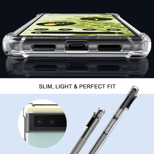 Coque pour Google Pixel 6, Techsuit, Anti-choc Claire, Transparente
