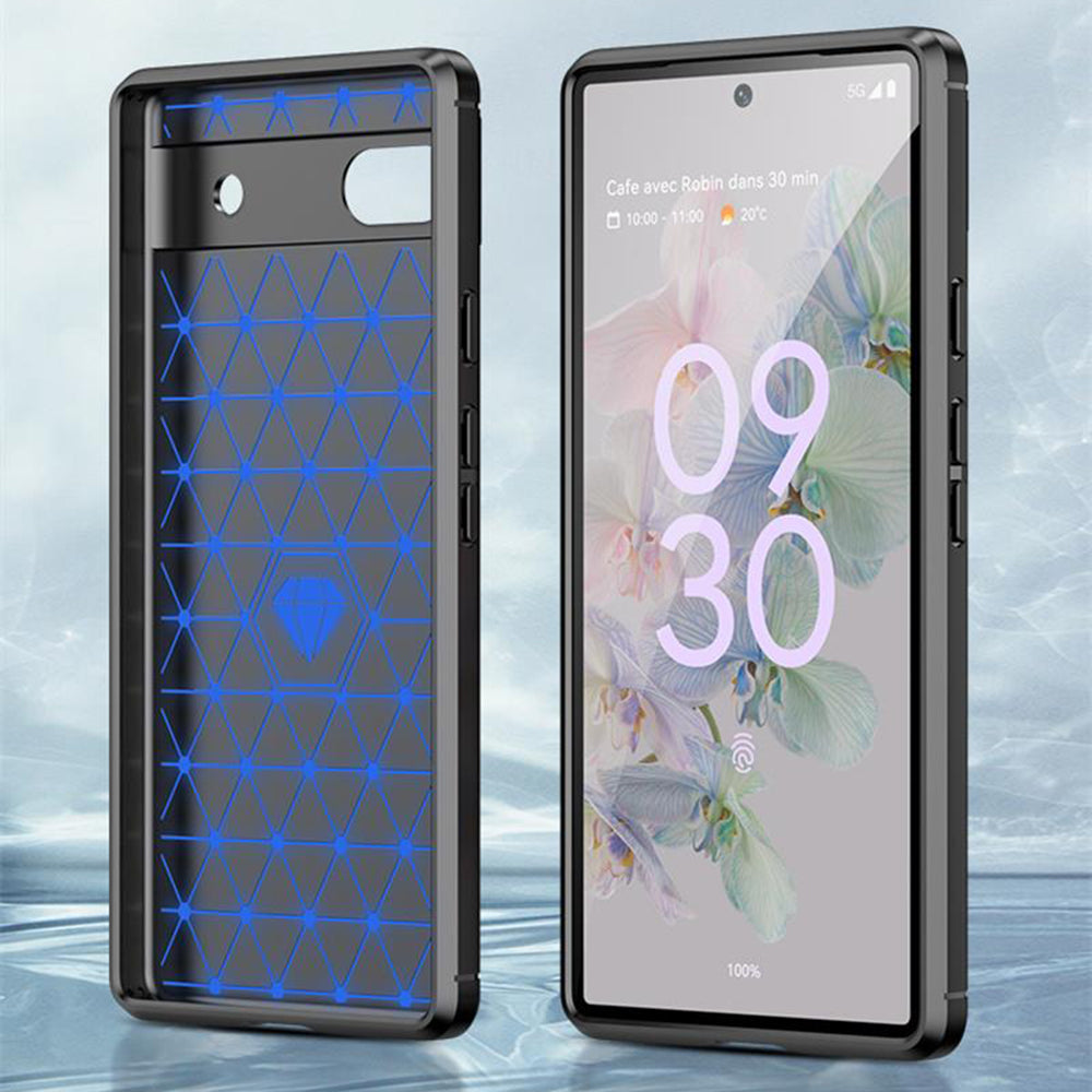 Coque pour Google Pixel 6a, Techsuit, Carbone, Noire