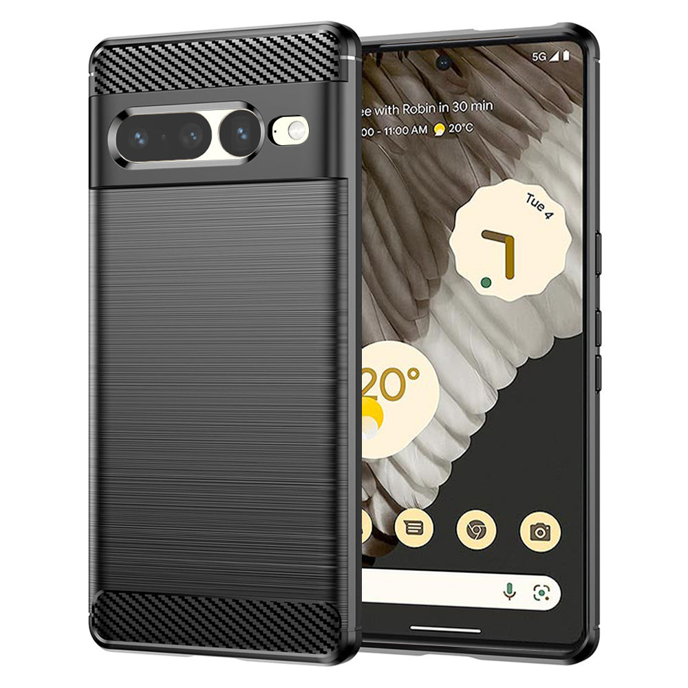 Coque pour Google Pixel 7 Pro, Techsuit, Carbone, Noire
