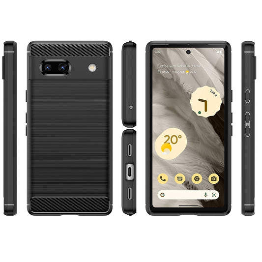 Coque pour Google Pixel 7a, Techsuit, Carbone, Noire