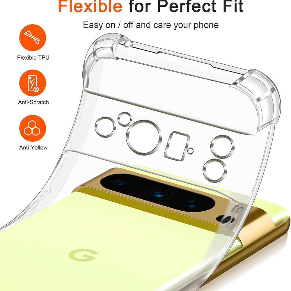 Coque pour Google Pixel 8 Pro, Techsuit, Anti-choc Claire, Transparente