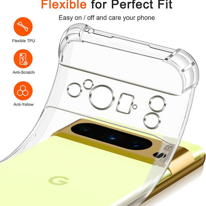 Coque pour Google Pixel 8 Pro, Techsuit, Anti-choc Claire, Transparente