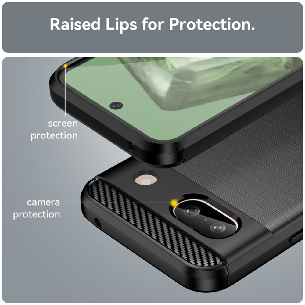 Coque pour Google Pixel 8a, Techsuit, Carbone, Noire