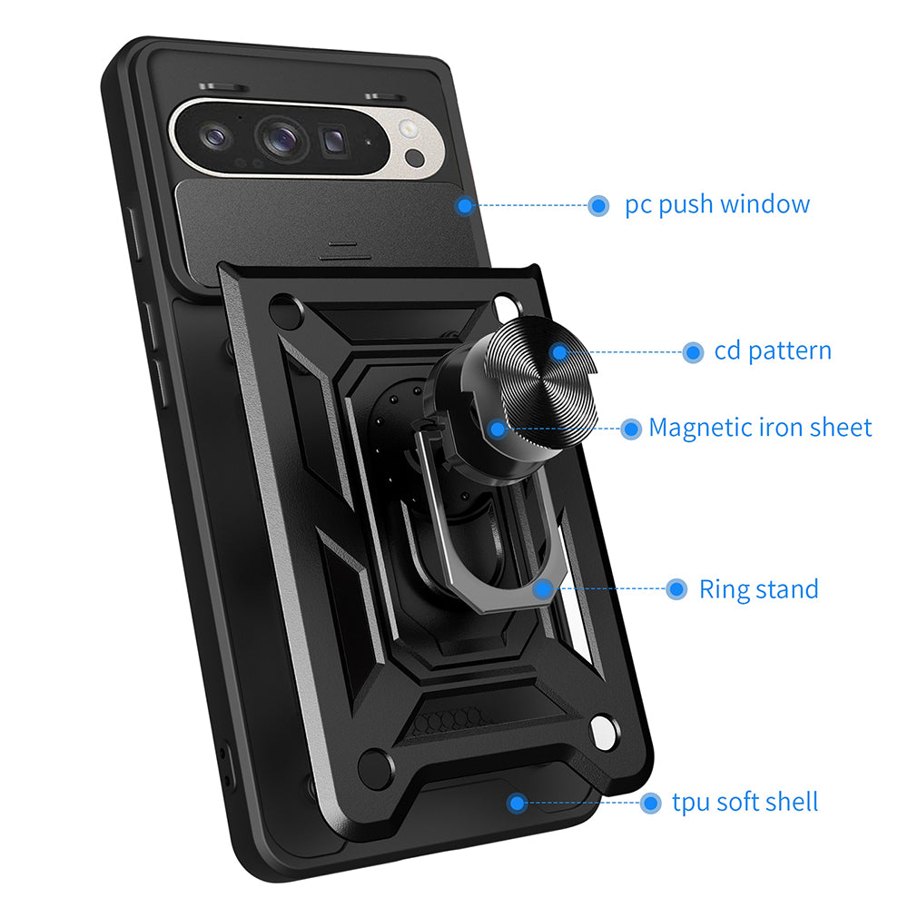 Case for Google Pixel 9 / 9 Pro, Techsuit, CamShield, Pink