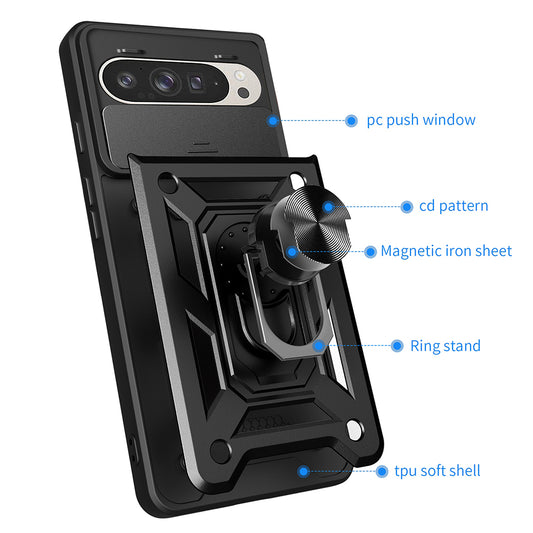 Coque pour Google Pixel 9 / 9 Pro, Techsuit, CamShield, Rose