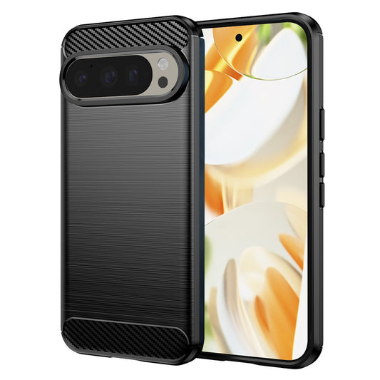 Coque pour Google Pixel 9 / 9 Pro, Techsuit, Carbone, Noire