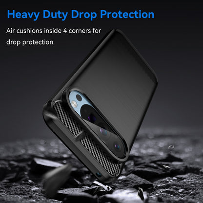 Coque pour Google Pixel 9 / 9 Pro, Techsuit, Carbone, Noire