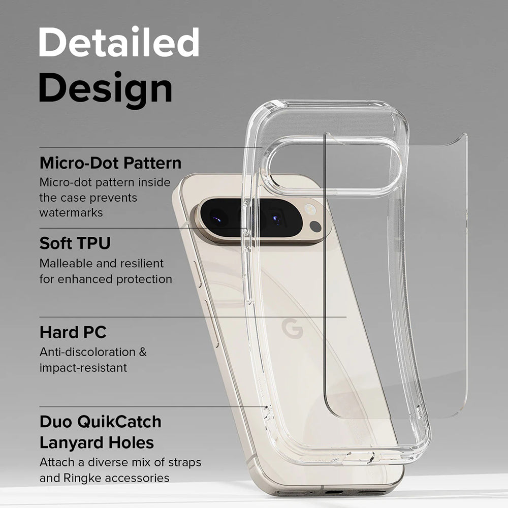 Coque pour Google Pixel 9 Pro XL, Ringke, Fusion, Transparente