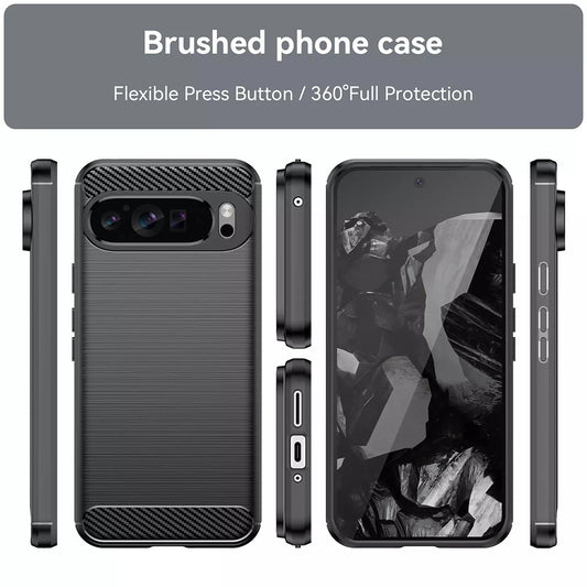 Coque pour Google Pixel 9 Pro XL, Techsuit, Carbone, Bleue