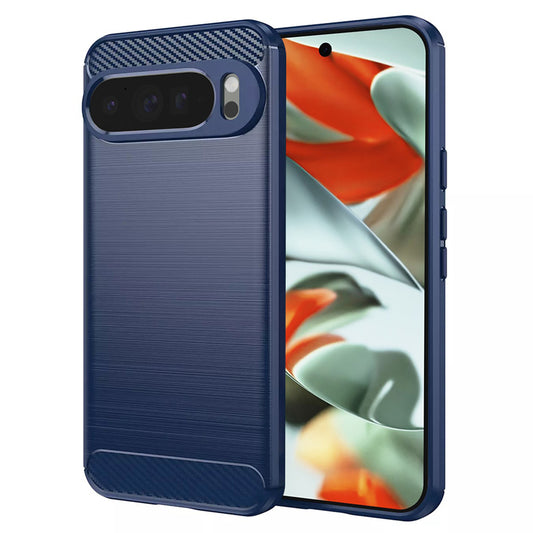 Coque pour Google Pixel 9 Pro XL, Techsuit, Carbone, Bleue