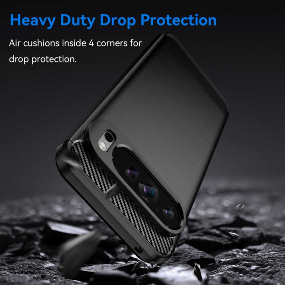 Coque pour Google Pixel 9 Pro XL, Techsuit, Carbone, Noire