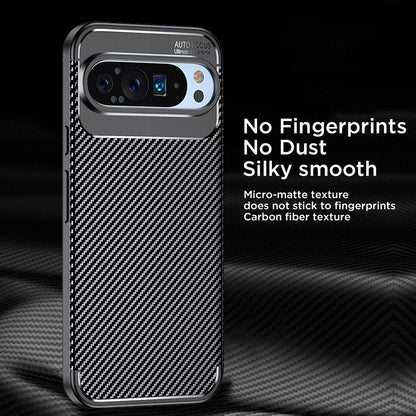 Case for Google Pixel 9 Pro XL, Techsuit, CarbonFiber, Black