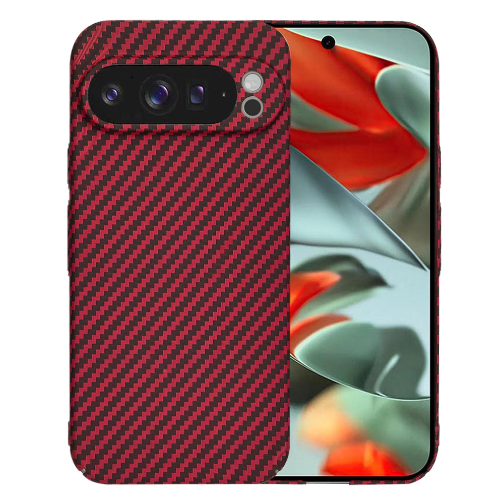 Coque pour Google Pixel 9 Pro XL, Techsuit, Carbonite FiberShell, Rouge