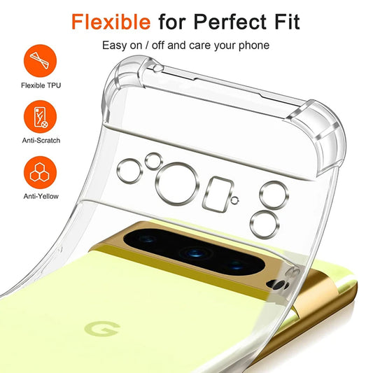 Coque pour Google Pixel 9 Pro XL, Techsuit, Anti-choc Claire, Transparente